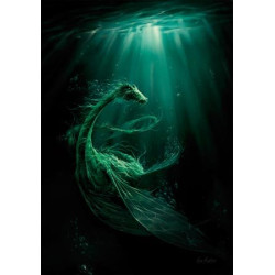 Affichette "Dragon Abysses" de Elian Black'Mor (Coll. Les Dragons)