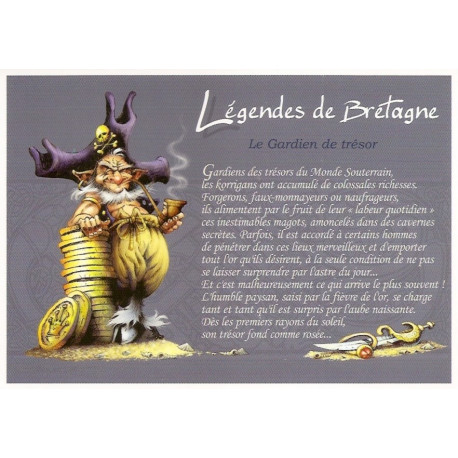 Carte Postale "Le gardien de trésor" illustré par Pascal Moguérou