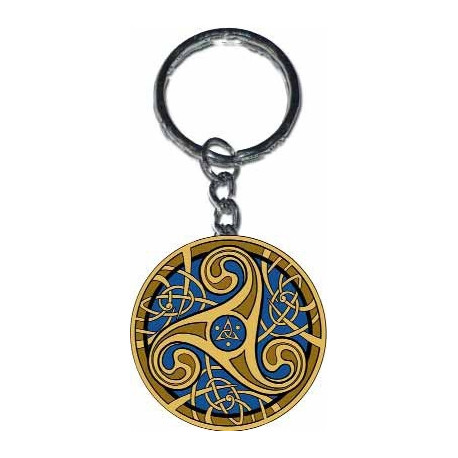 Porte-clef "Triskell bleu" de Sandrine Gestin (Coll. Celtic Sign)