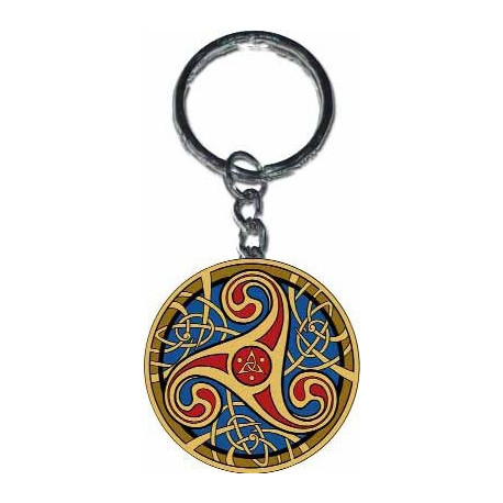 Porte-clef "Triskell bleu & rouge" de Sandrine Gestin (Coll. Celtic Sign)