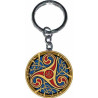 Porte-clef Triskell bleu & rouge de Sandrine Gestin (Coll. Celtic Sign)