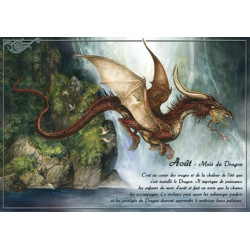 Carte postale Août - Mois du Dragon de Séverine Pineaux